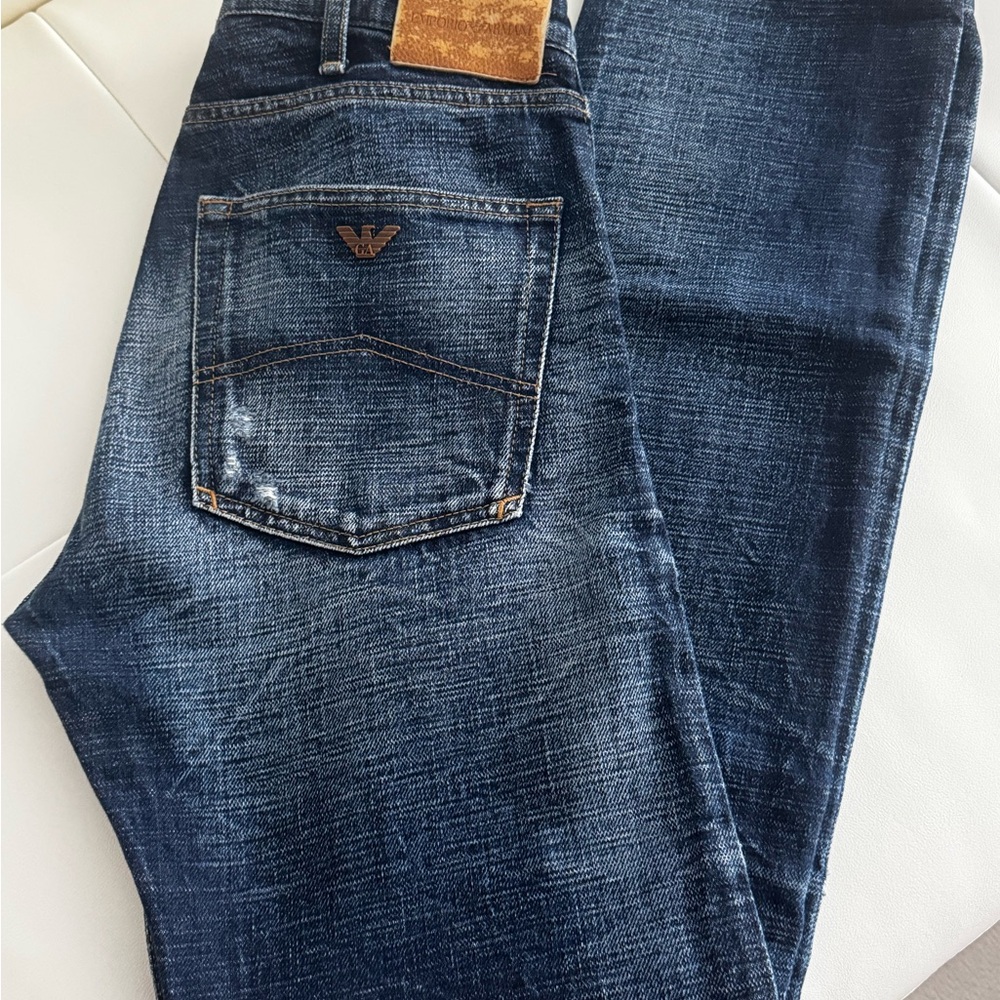 Emporio Armani Men's Dark Blue Slim Jeans,New